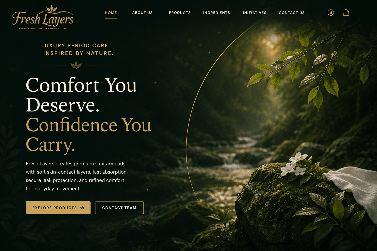 Fresh Layers luxury period care inspired by nature